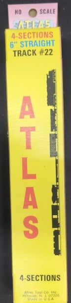 Atlas HO Track #22 6" Straight (Box of 4)