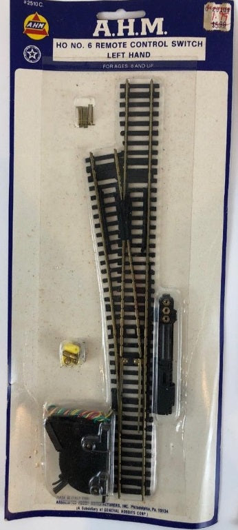 AHM 2510C HO No.6 Remote Control Left Hand Switch Turnout