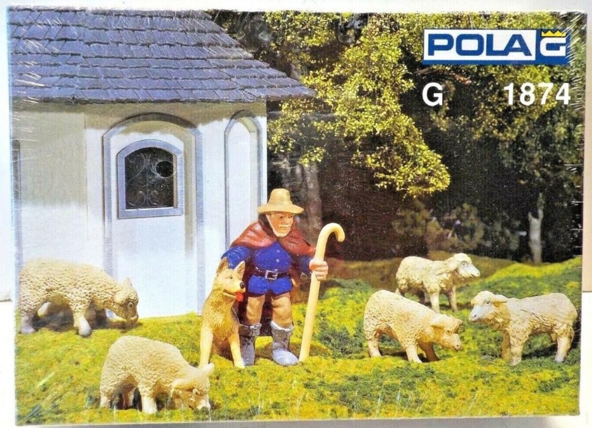 Pola 1874 G Shepherd And Dog With 5 Sheep
