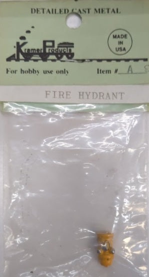Kramer A9 O Scale Yellow Fire Hydrant