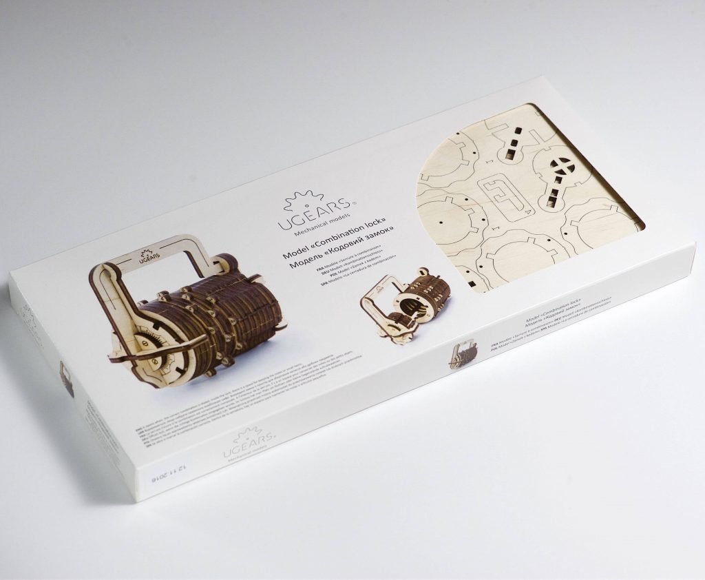 UGears 12053 Combination Lock 3D Wooden Model Kit