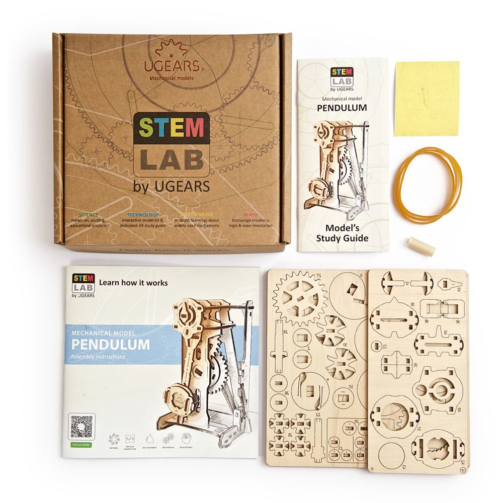 UGears 12116 STEM Lab Pendulum 3D Wooden Model Kit