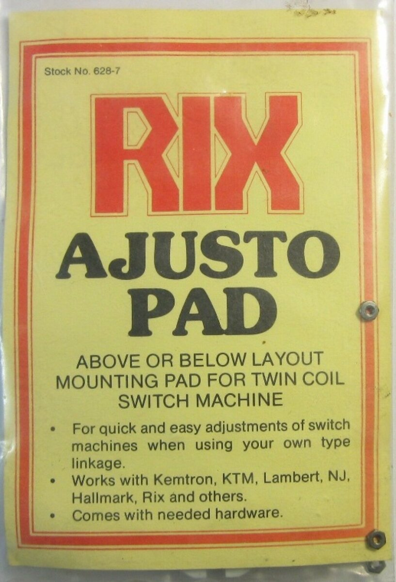 Rix Products 628-0007 HO Ajusto Pad For Twin Coil Switch Machine
