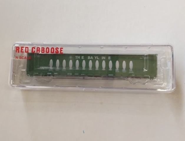 Red Caboose RN-16627-11 N A&SAB Bayline Centerbeam Car #2492