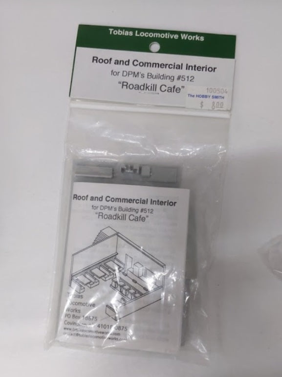 Tobias Locomotive 512 N Scale Roof and Commercial Interior for DPM Roadkill Café