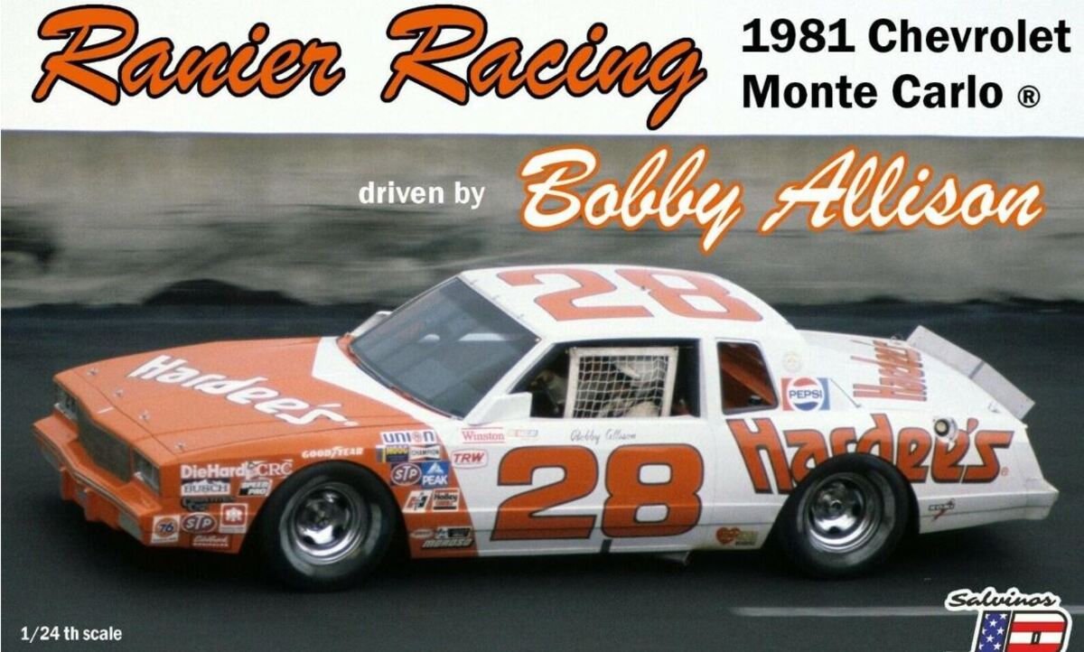 Salvinos JR Models RRMC1981C Bobby Allison 1981 Hardee's Chevy Monte Carlo Kit