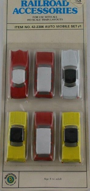 Bachmann 42-2306 HO Auto Mobile Set #1 (Pack of 6)