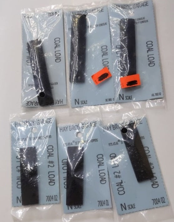 Haybros L-1 Lot of 6 N Scale Assorted Coal Loads