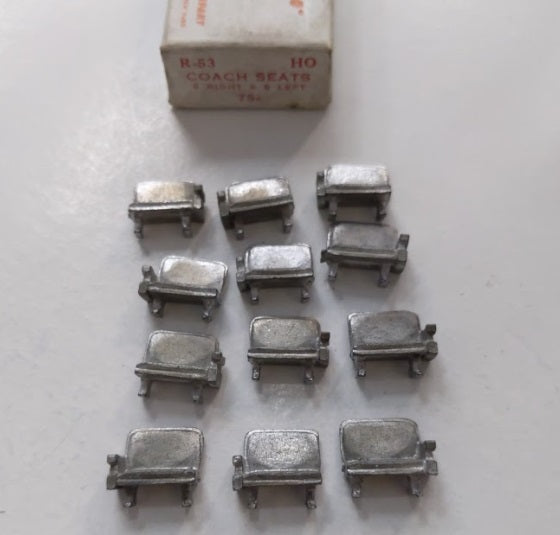 Dyna-Model R-53 HO Unpainted Coach Seats