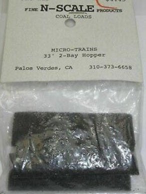 Fine N Scale Products FNC-113 N Coal Load For Micro-Trains 33' Hopper(Pack of 3)