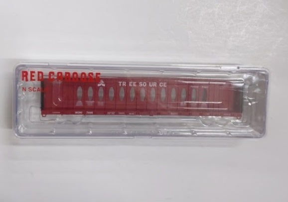 Red Caboose 16625-12 N Tree Source Centerbeam Car #7449 No Wheels No Coupler