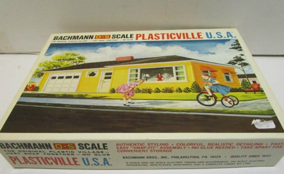 Bachmann 1852 O-S Plasticville Ranch House Residential Building Kit