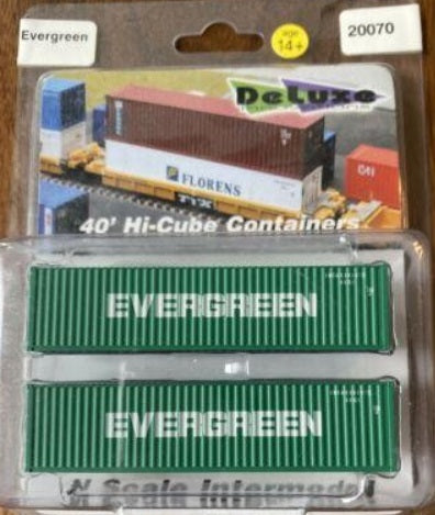 Deluxe Innovations 20070 N Evergreen 40' Hi-Cube Containers (Pack of 2)