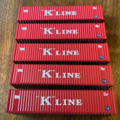 Deluxe Innovations 505011 N K Line 40' Dual Logo Panel Containers (Pack of 5)