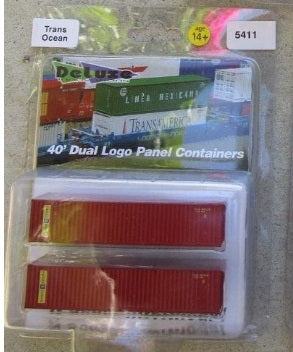 Deluxe Innovations 5411 N Trans Ocean 40' Dual Logo Panel Containers (Pack of 2)