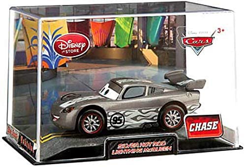 Disney Pixar Cars 2 Silver Hot Rod Lightning McQueen 1:43 Diecast Vehicle Chase