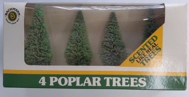 Bachmann 49-2373 All Scale Poplar Trees (Box of 4)