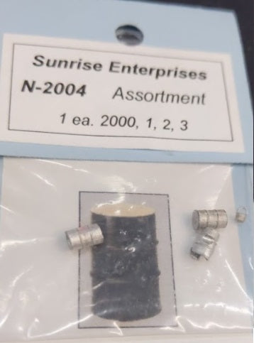 Sunrise N-2004 N Assortment 2000 /1 / 2 / 3 White Metal Part (Pack of 3)