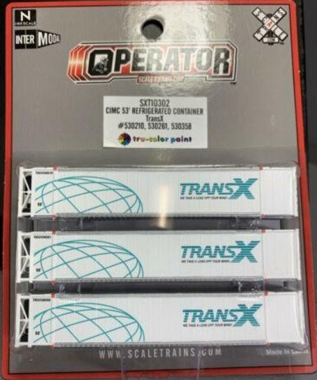 Scale Trains N TransX CIMC 53' Refrigerated Container (Pack of 3)