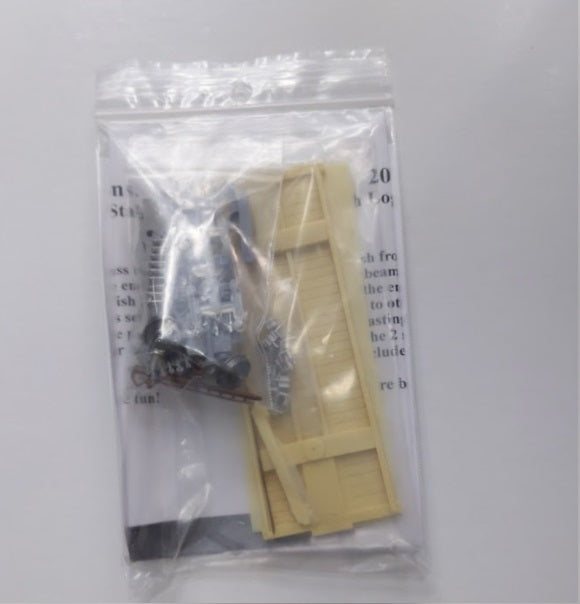 Wiseman Model Services On30 20' Wood Flat Car w/ Stake Pockets Kit