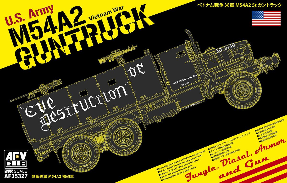 AFV Club AF35327 1:35 M54A2 U.S. Army VN War Gun Truck Military Vehicle Kit
