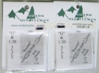Ozark Miniatures OL-815-6 G & 1:20 Rooster Poles Kit