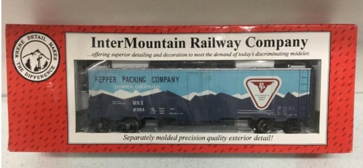 InterMountain 2304 O Pepper Packing Company Steel Side Ice Bunker Car# 2304