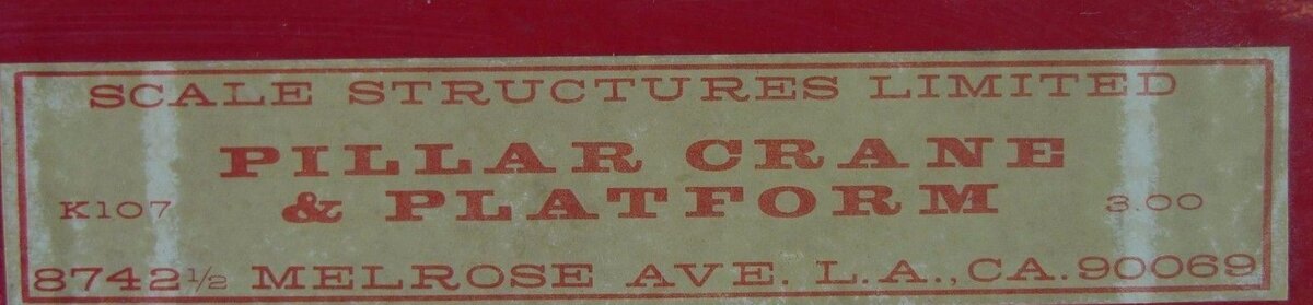 SS Limited K107 HO Pillar Crane & Platform Kit