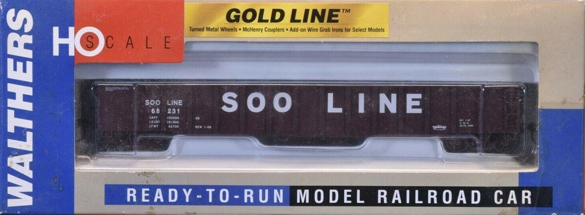 Walthers 932-40251 HO 53' Thrall Gondola Soo Line Car #68231