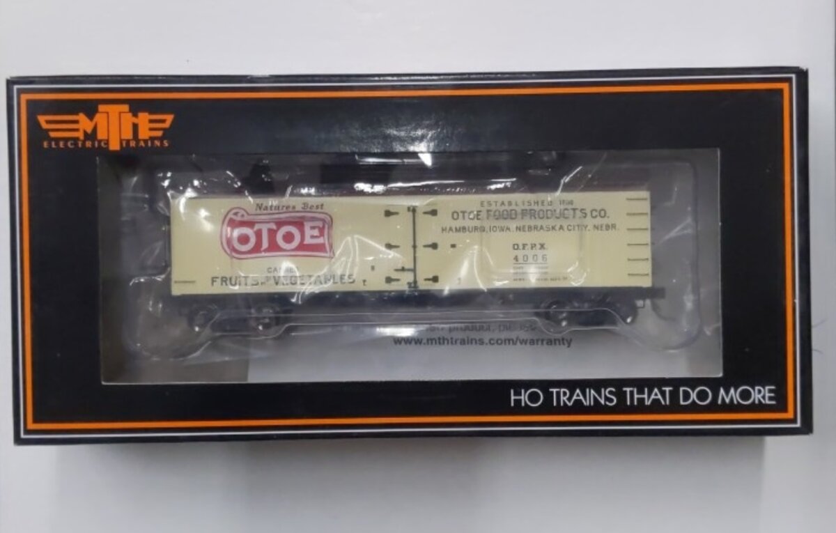 MTH 80-90028D HO OTOE Food Products R40-2 Reefer Car #4006