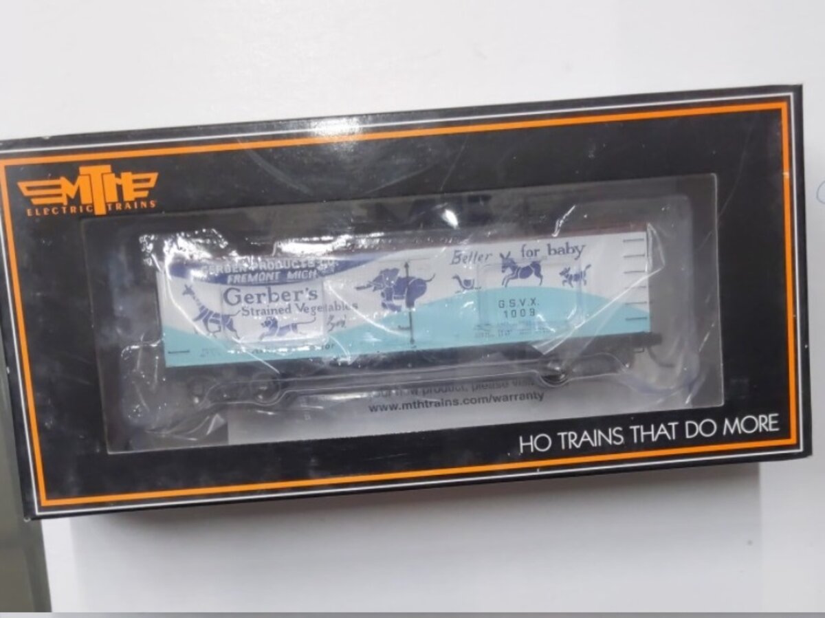 MTH 80-90025E HO Gerber Products R40-2 Reefer Car #1009