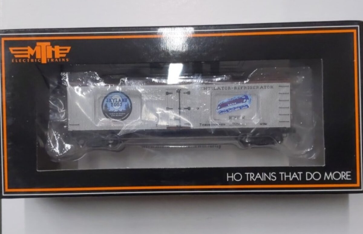 MTH 80-90031E HO Skyland Eggs R40-2 Reefer Car #6007
