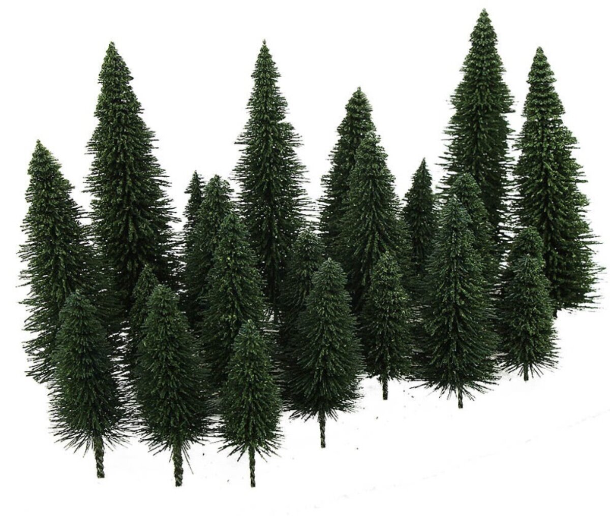Evemodel HO/O/N/Z Assorted Pine Trees 5" (Box of 20)