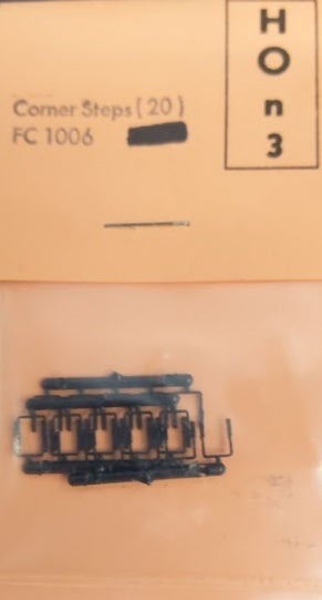 Model Railroad FC 1006 HOn3 Plastic Corner Steps (Pack of 20)