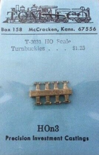 Tomalco T-3031 HO/HoN3 Brass Turnbucks