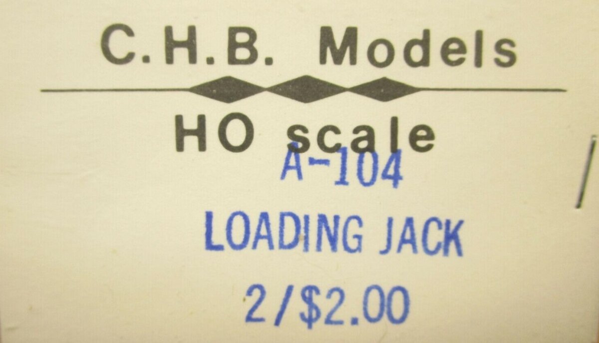 C.H.B. Models A-104 HO Loading Jack Kit