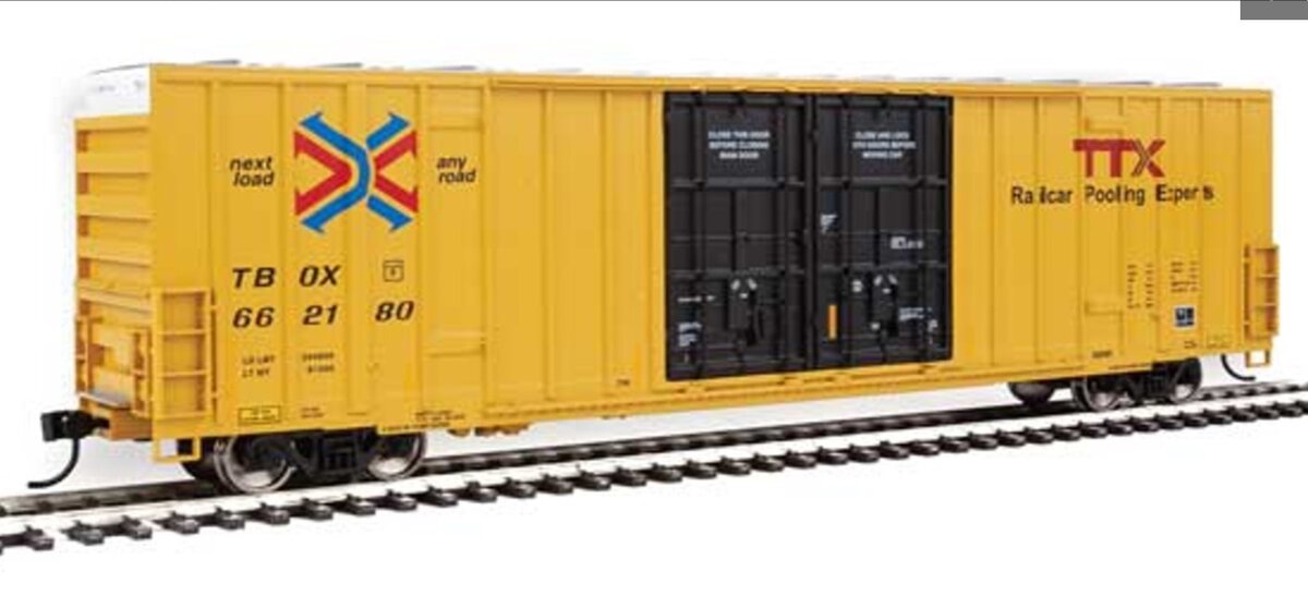 Walthers 910-2977 HO TTX Tbox 60' High Cube Plate F Boxcar #662180