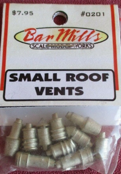 Bar Mills 0201 HO Small Roof Vents Metal (Pack of 10)
