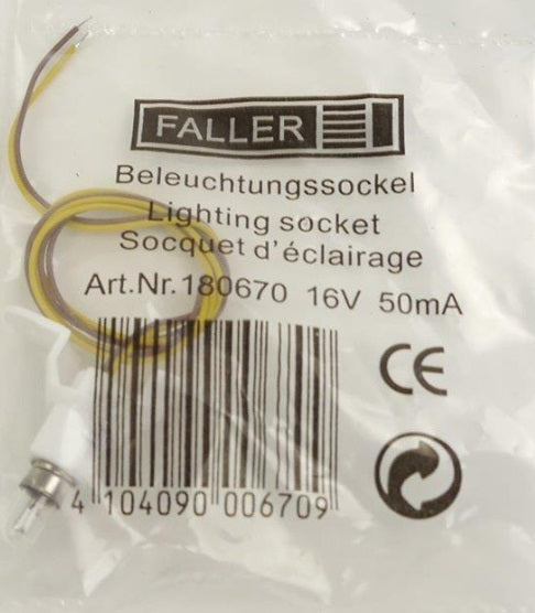 Faller 180670 HO/N Lighting Socket 16 V 50 Ma