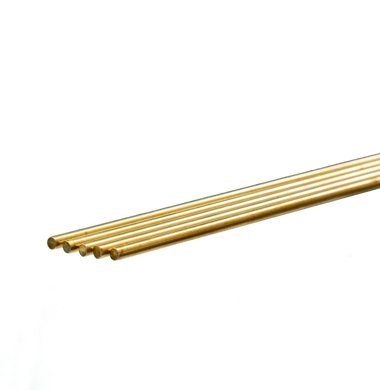 K&S 3957 4mm x 1000mm Round Brass Rod (Pack of 5)