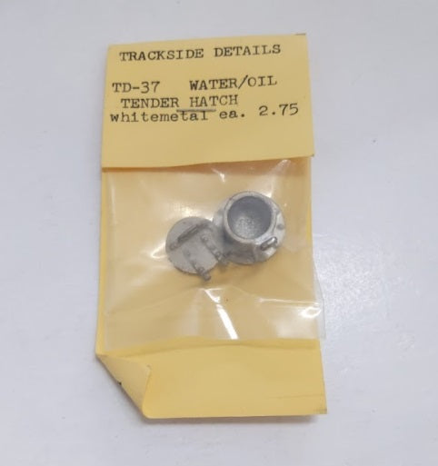 Trackside Details TD-37 G Scale Water/Oil Tender Hatch - Whitemetal