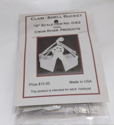 Crow River Products O-63 O Scale Clam-Shell Bucket Kit