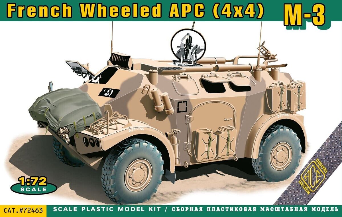 ACE Plastic Models 72463 1:72 French Wheeled APC (4x4) Plastic Model Kit
