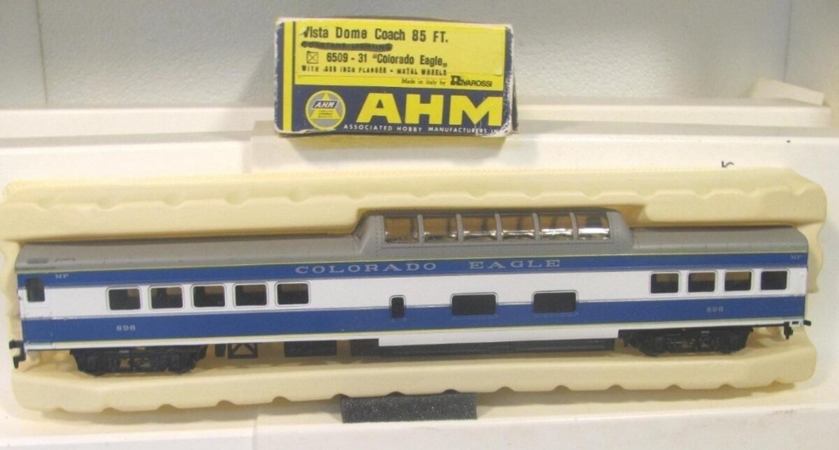 AHM 6509 HO Vista Dome 85' Colorado Eagle # 896 Constant Lighting