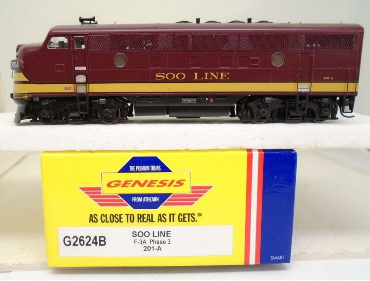Athearn 201-A HO G2624B Locomotive SOO Line F-34 Phase 3