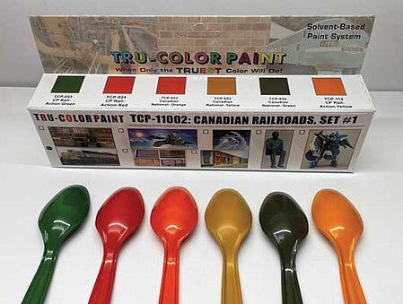 Tru-Color TCP-11002 Canadian Railroads #1 - 1 oz Paint Bottle (Set of 6)