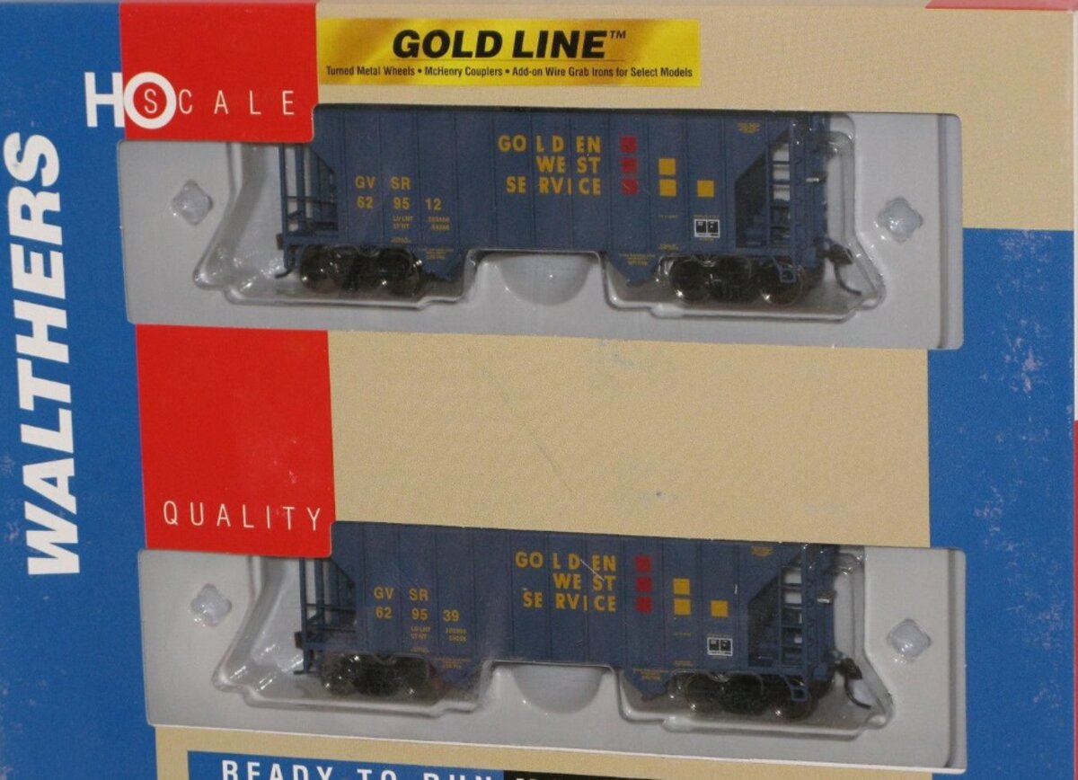 Walthers 932-27416 HO Greenville Golden West 100 Ton Twin Hopper Gold Line 2-Pak