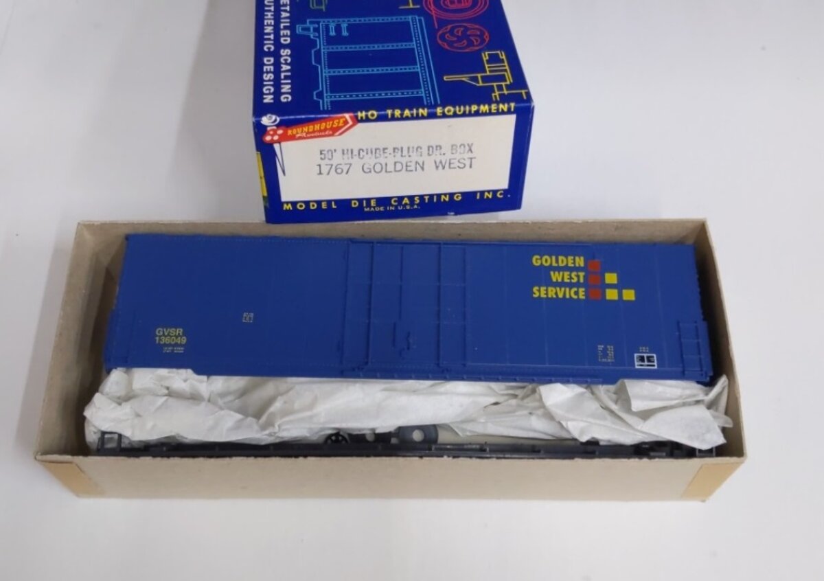 Roundhouse 1767 HO Scale Golden West 50' Hi Cube Plug Door Boxcar Kit