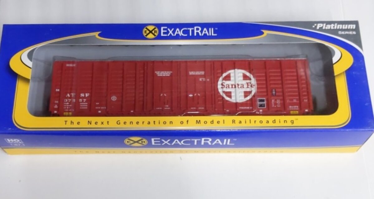 ExactRail EP-80601 HO Santa Fe Platinum Series P-S 60' Waffle Side Box Car