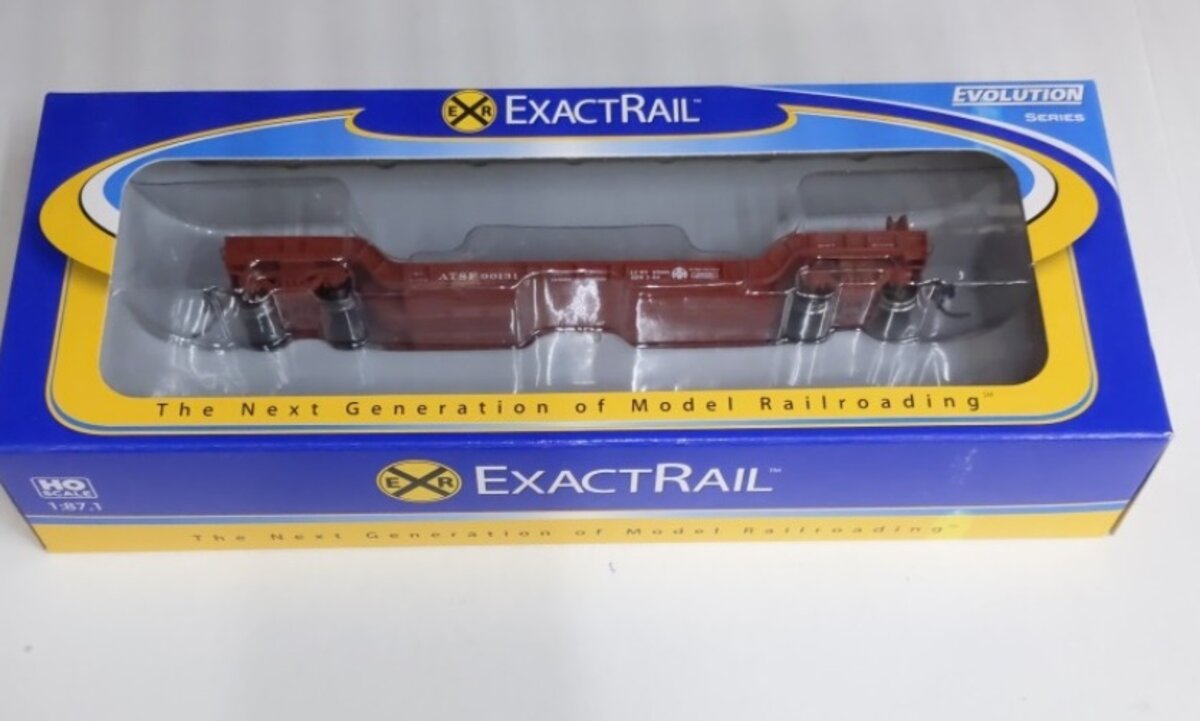 ExactRail EE-1755 HO Evolution Series Santa Fe Depressed Center Flat Car